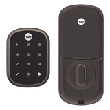 Cerradura ASSURE YRD256/ Color Bronce/ Teclado /Apertura por Smartphone Opcional/Para puertas Izq o Derecha de 35 a 57 mm de espesor