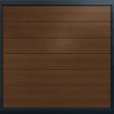 Puerta de Garage de Alta Calidad / Linea Central / Imitacion madera / oscura / 9x9 pies / AISLADA / Estilo Americana.