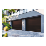 Puerta de Garage D / Alta calidad / 10x7 pies / 1 3/4" Aislante Termico / Estilo Americana / Imitacion Madera / BLACK WALNUT .