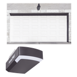 KIT COMPLETO Puerta D/ Garage 20x7 Pies / Cuadro Corto / Color blanco / Insulada / Incluye Motor FS1000APPRT / 1/2HP / Fuerte/Silencioso/Luz LED/Motor DC .